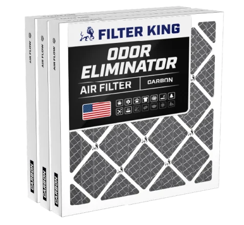 Carbon pleated odor eliminator air filters